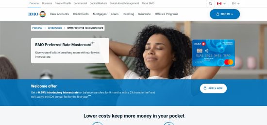BMO Preferred Rate Mastercard