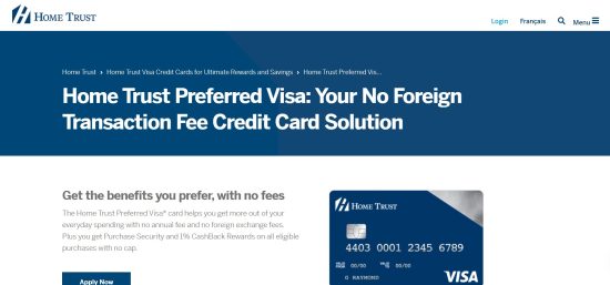 Home Trust Preferred Visa Card
