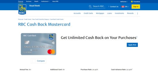 RBC Cash Back Mastercard