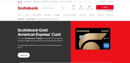 Scotiabank Gold American Express Card