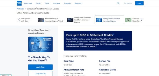 SimplyCash Card from American Express