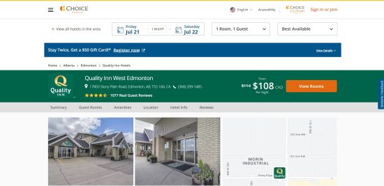 Quality Inn West Edmonton