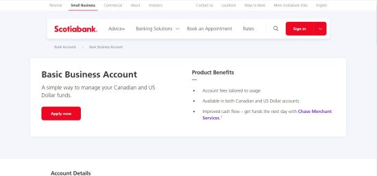 Scotiabank Basic Business Account