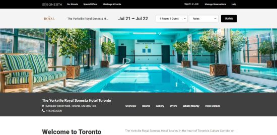 The Yorkville Royal Sonesta Hotel Toronto