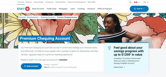 BMO Premium Checking Account