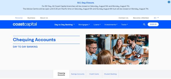 Coast Capital Chequing Account