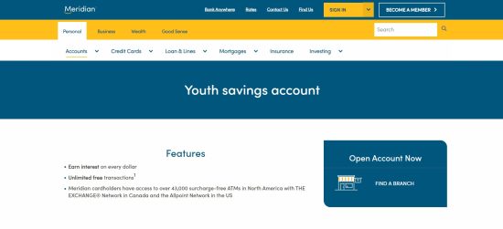 Meridian Youth Savings Account