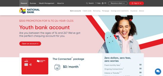 National Bank of Canada Youth Accounts