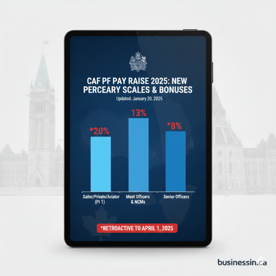 What Were the Core Pay Raise Changes for CAF Members in 2025